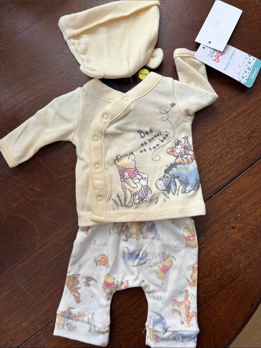 Disney Yellow Winnie the Pooh & Friends Baby Matching Set